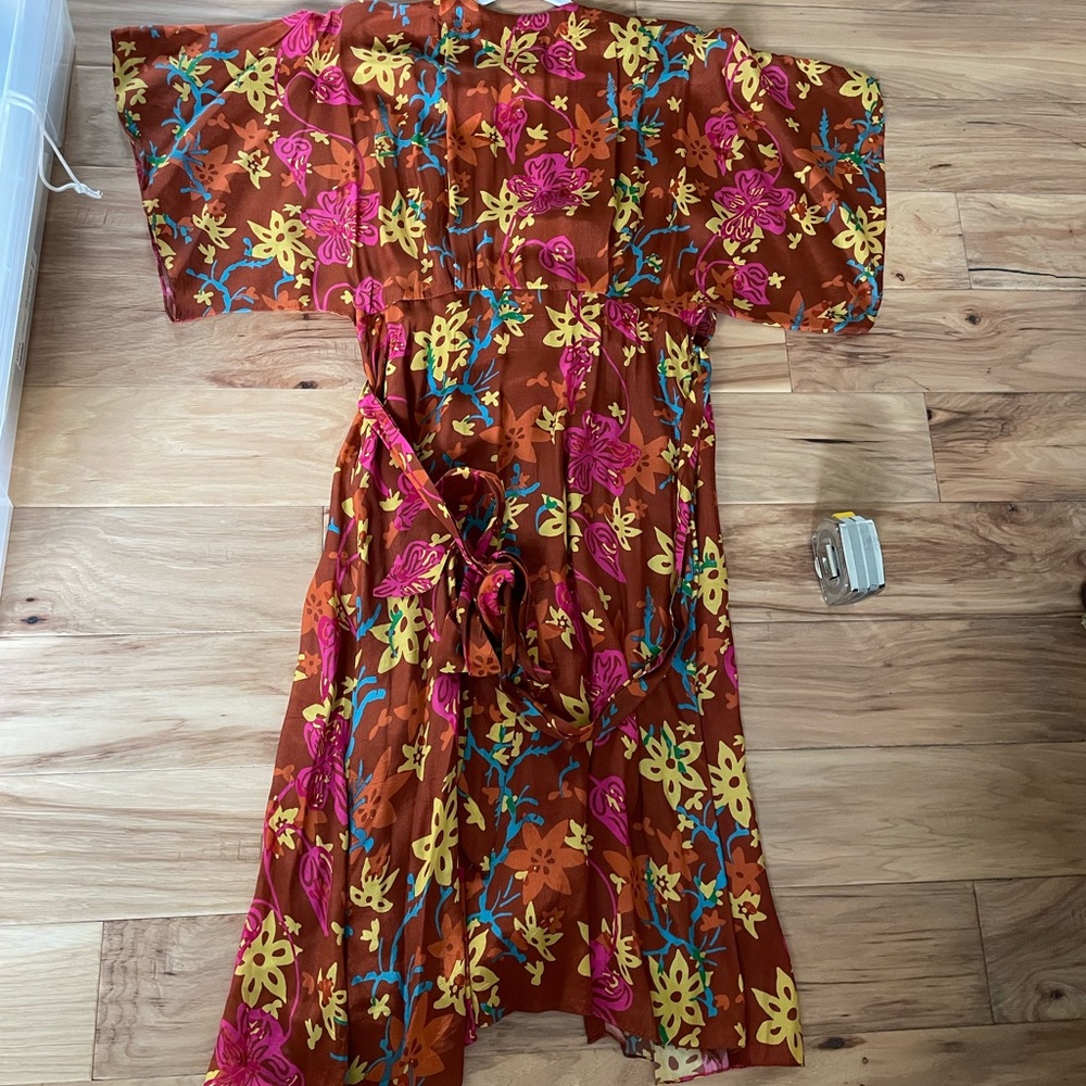 Anthropologie Printed Wrap Rayon Print Dress - NWT - Size S - Picture 4 of 4